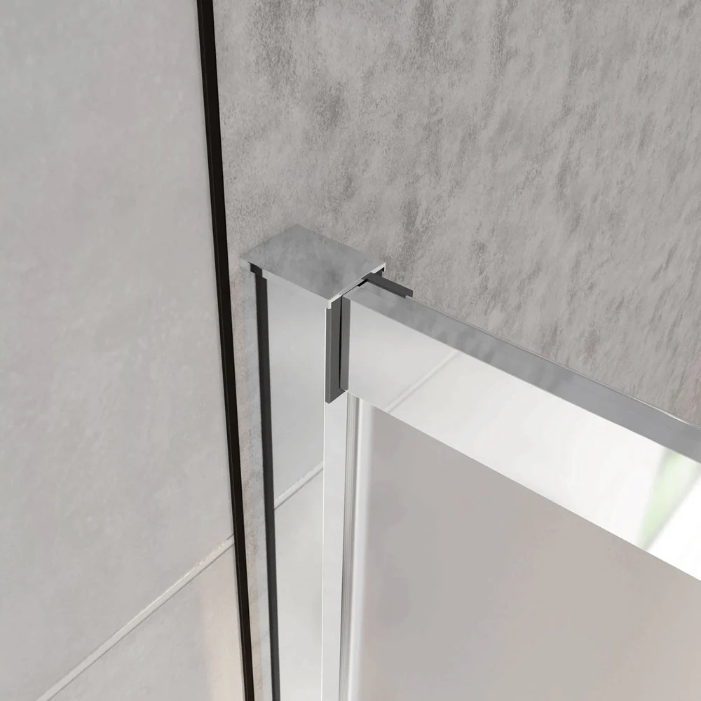 120cm Box Doccia Angolare Porta Scorrevole con Parete Fissa Vetro Temperato 5mm Satinato Opaco H.185cm - Image 6