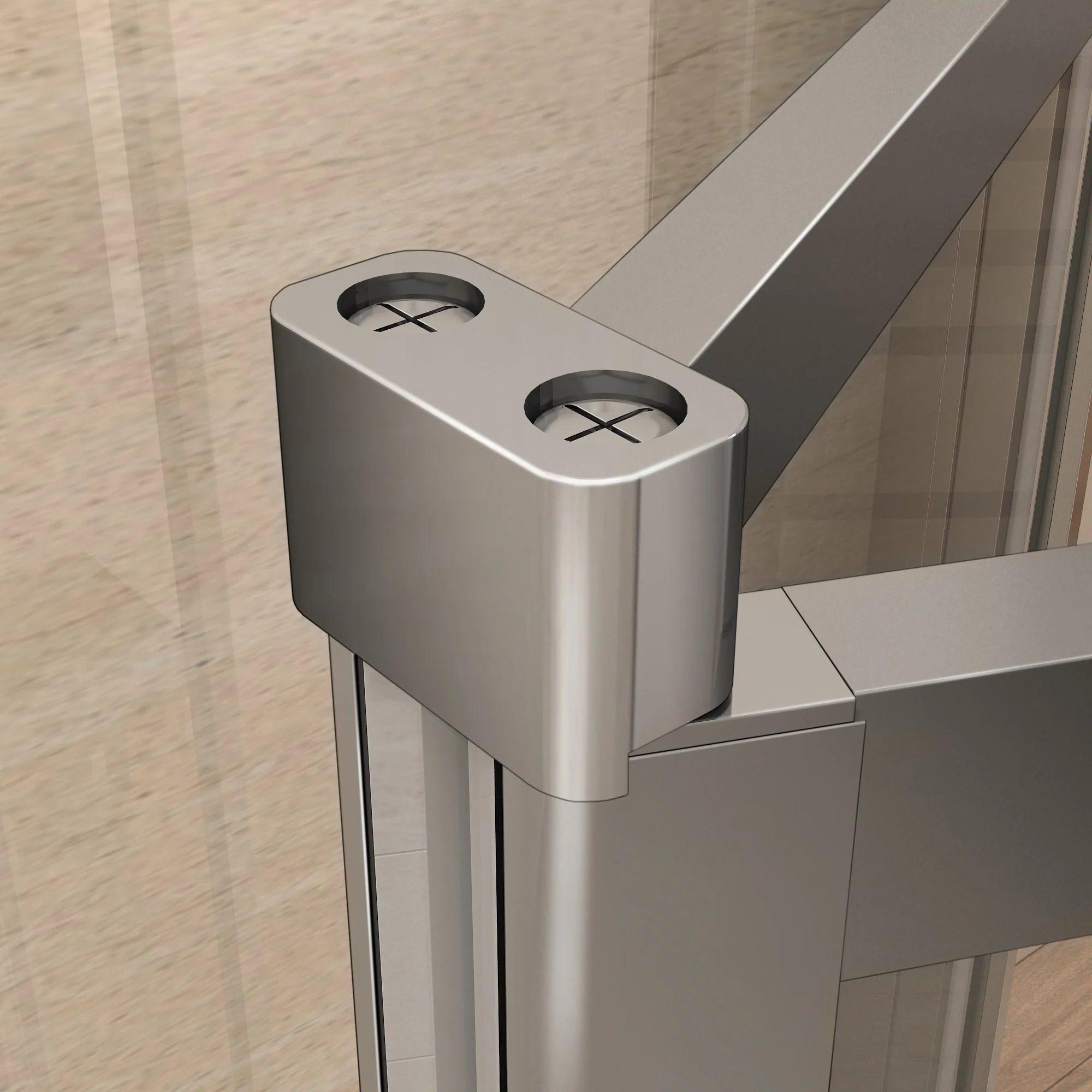 Aica 185 cm Box Doccia Rettangolare a 3 Lati Porta a Soffietto Due Pareti Fisse Vetro Temperato Trasparente varie dimensioni - Image 5