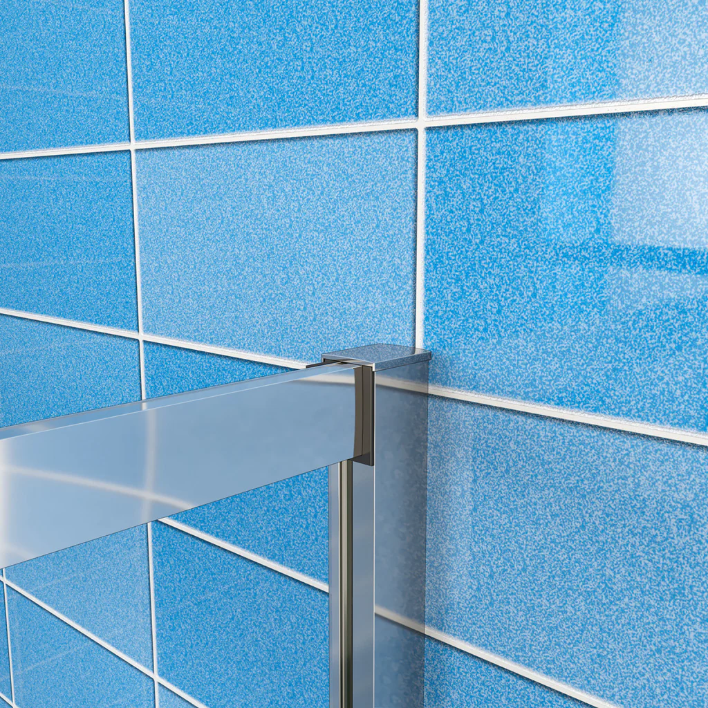 AICA 185 cm Box Doccia Semicircolare Porte Scorrevoli Vetro Temperato 6 mm Trasparente Anticalcare Telaio Cromato Lucido - Image 6