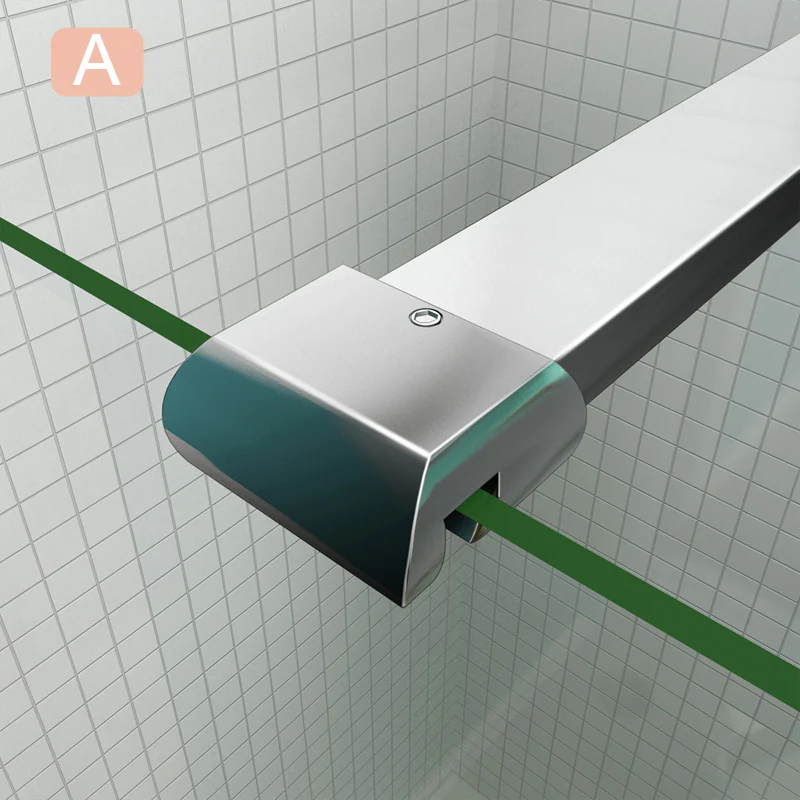 Aica Barra Stabilizzatrice Rinforzante Per Box Doccia Alluminio Cromato - Image 3