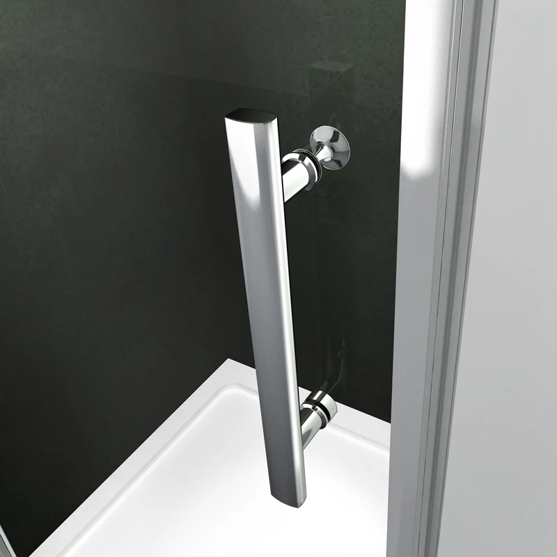 Aica 187cm Box Doccia Angolare Doppia Porta a Battente Rotazione Di 180 Gradi In Vetro Temperato 6mm Anticalcare Trasparente varie dimensioni - Image 7