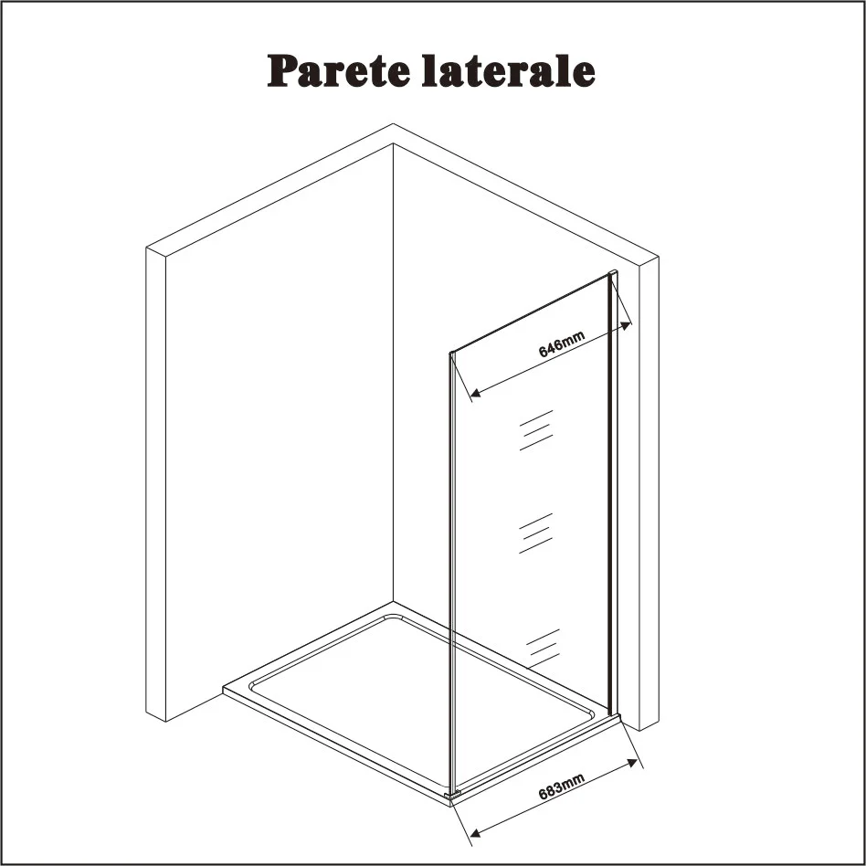 Aica Box Doccia Angolare Porta Battente Trasparente Vetro Temperato Anticalcare Barra Stabilizzatrice da 90/140cm Alto 187cm - Image 12
