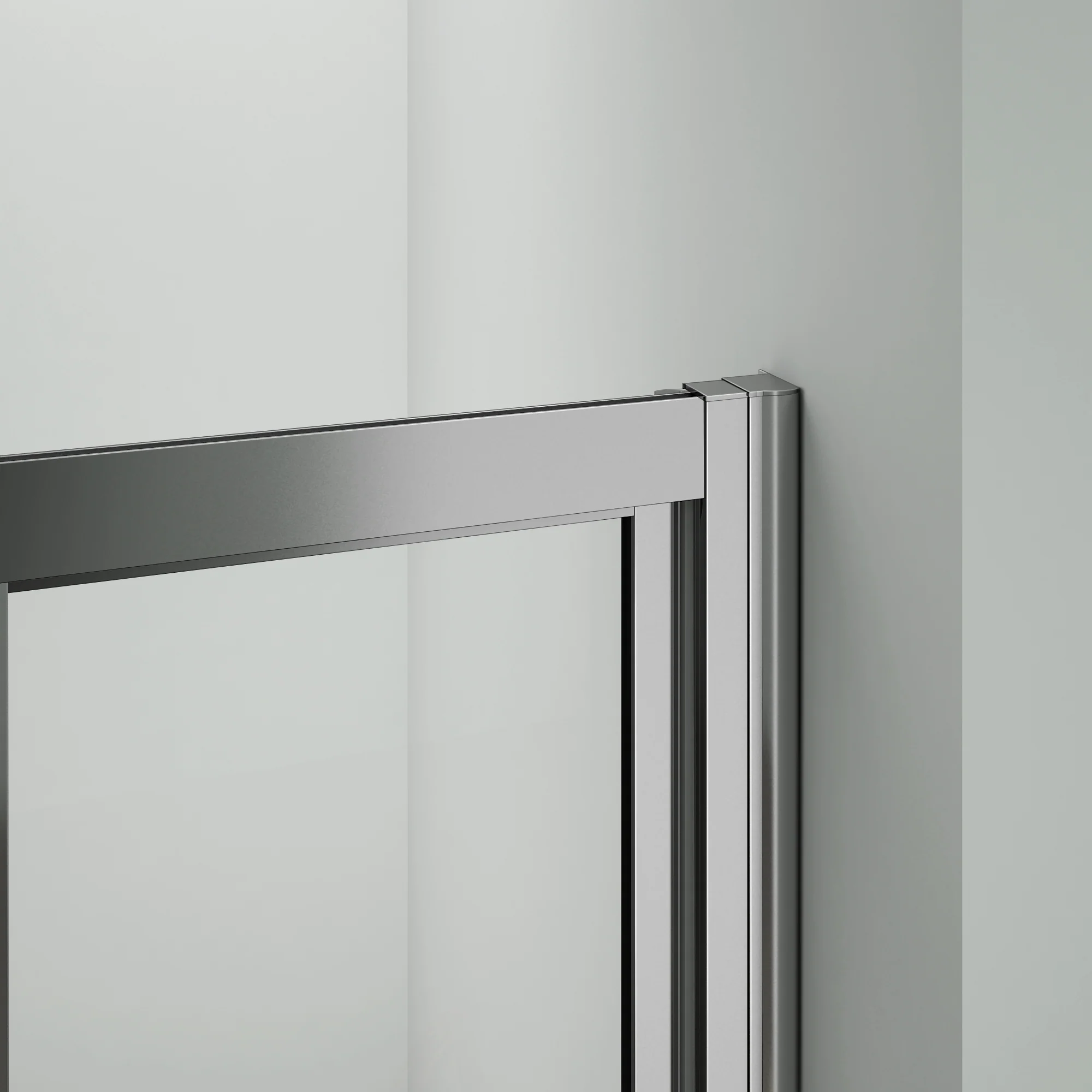 Aica 185 cm Box Docica Angolare Porta Scorrevole a Soffietto Vetro Temperato Trasparente Telaio Cromo Lucido varie dimensioni - Image 9