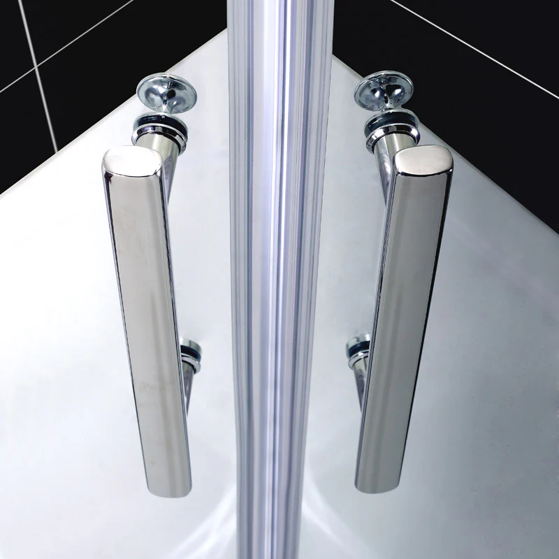 Aica 185cm Box Doccia Angolare Due Porte a Battente Rotazione Di 180 Gradi Vetro Temperato 6mm Anticalcare Trasparente varie dimensioni - Image 11