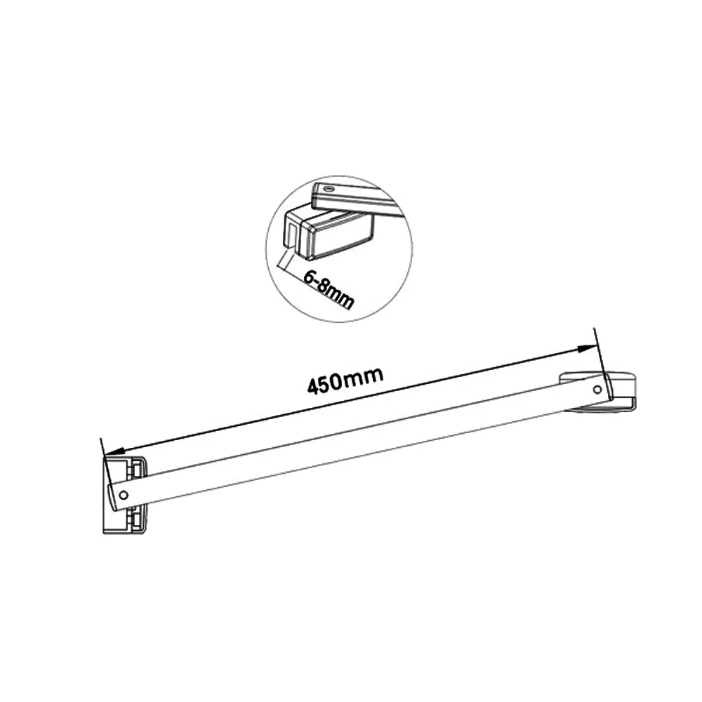 Aica Parete Per Doccia Walk In Con 30/40cm Paretina Mobile Vetro 8mm Temperato Trasparente Anticalcare Con Barra Stabilizzatrice da 45cm - Image 9