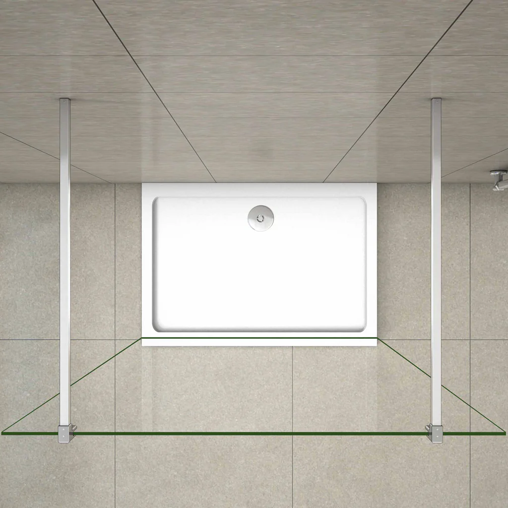 Aica 200 cm Parete Per Doccia Walk In Vetro 8mm Temperato Trasparente Anticalcare con Doppia Barra Stabilizzatrice - Image 19