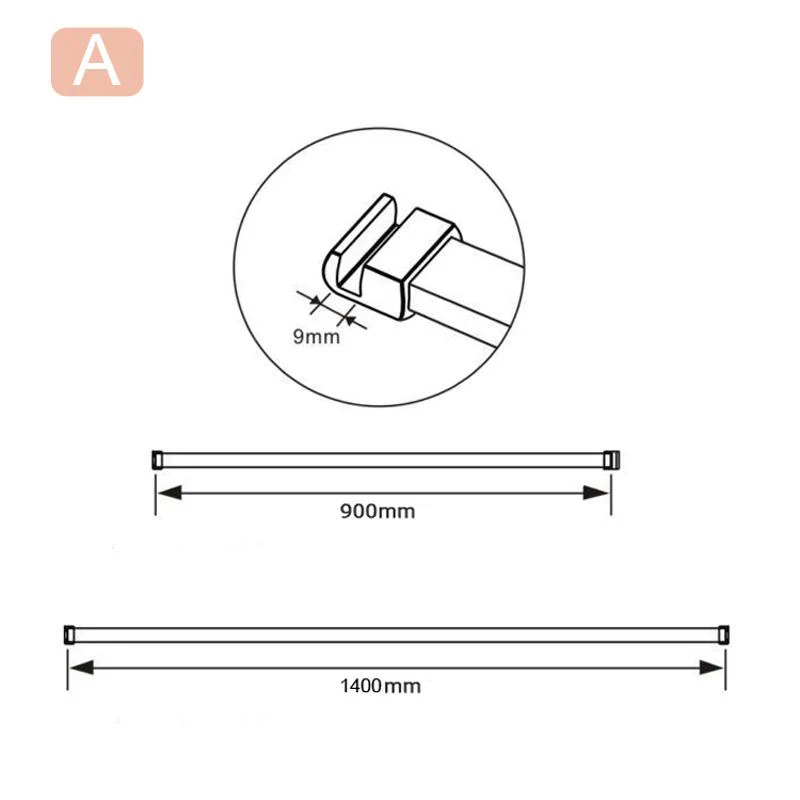 Aica Parete Per Doccia Walk In Alta 185 cm Con Barra Stabilizzatrice Vetro 6mm Temperato Trasparente Anticalcare - Image 7