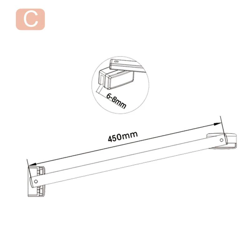 Aica Box Doccia Parete Doccia Walk In Vetro 8mm Temperato Anticalcare Fascia Centrale Smerigliata Opaca Con Barra Stabilizzatrice Alta 200cm - Image 17