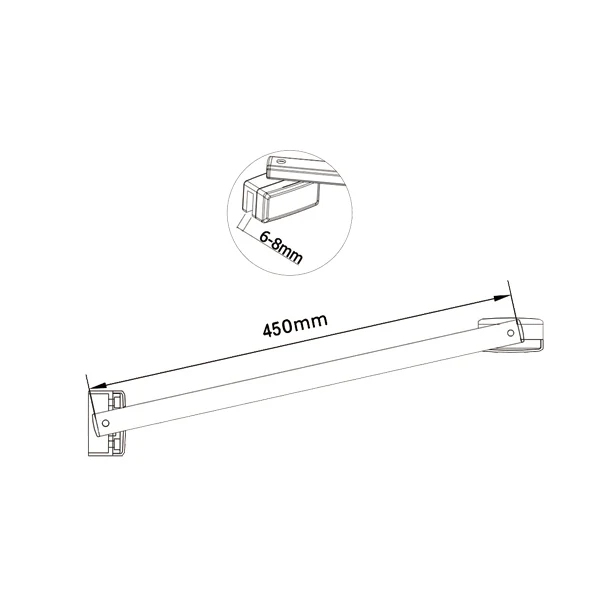 Aica Box Doccia 200 cm Walk In Vetro Temperato Anticalcare Satinato Al Centro Con Barra Stabilizzatrice Snodabile 45cm E Piatto Doccia - Image 14
