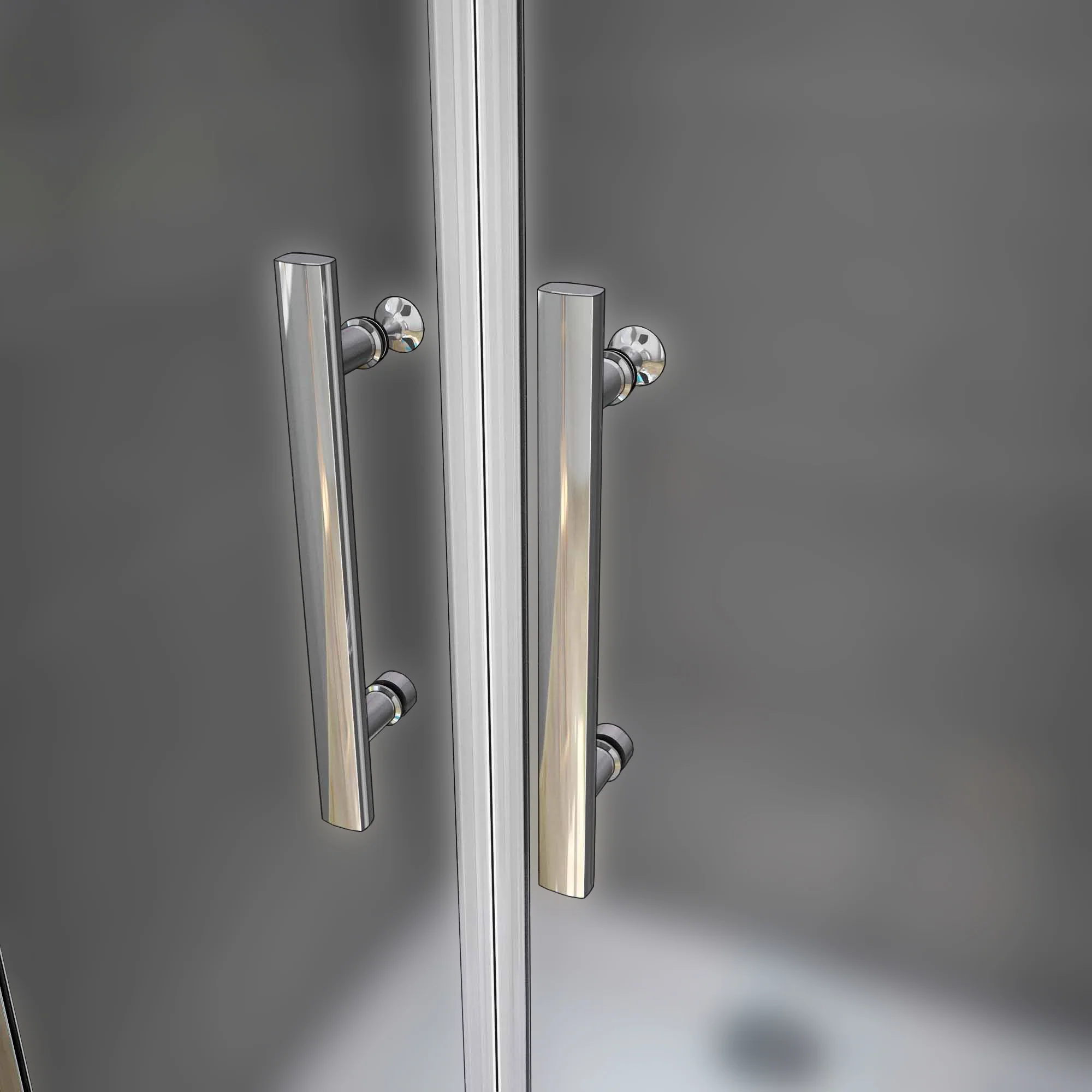 Aica 185cm Box Doccia Per Nicchia Doppia Porta Battente Saloon In Vetro 6 mm Temperato Opaco/Satinato Anticalcare - Image 6