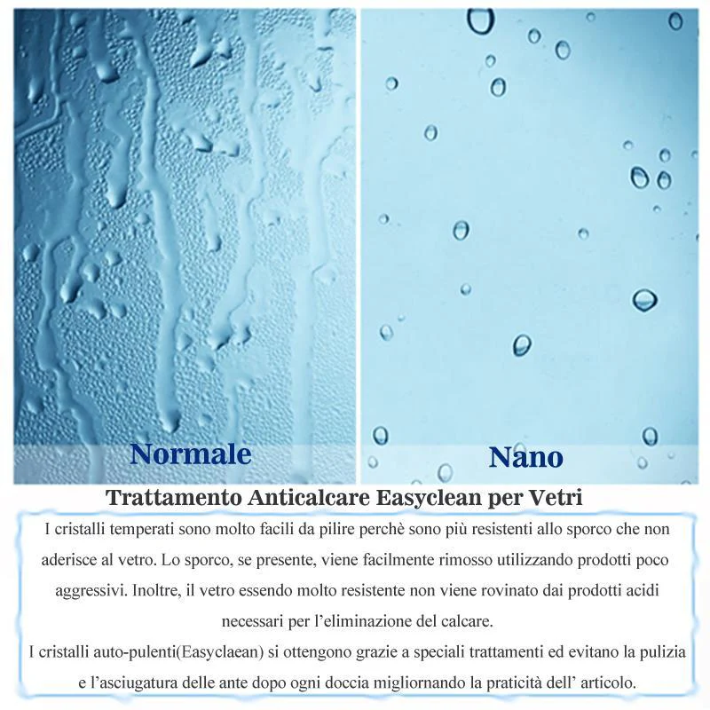 Aica Porta Doccia per Nicchia Apertura Battente Pieghevole in Vetro Temperato Trasparente 5 mm Anticalcare Telaio Nero Opaco - Image 6