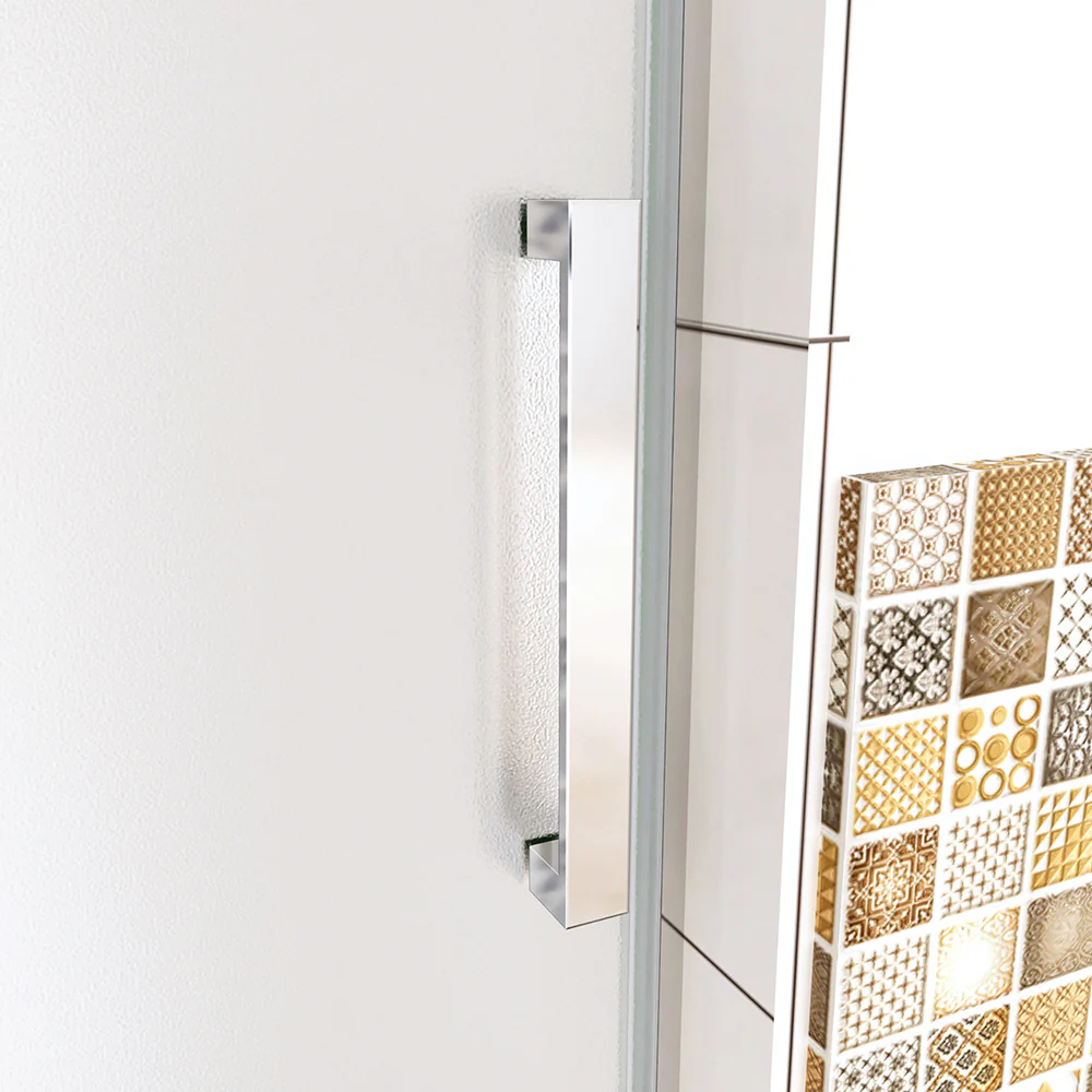 Box Doccia Per Nicchia Porta Scorrevole Ingresso Destro Vetro 8 mm Temperato Satinato Opaco Anticalcare 195cm - Image 5