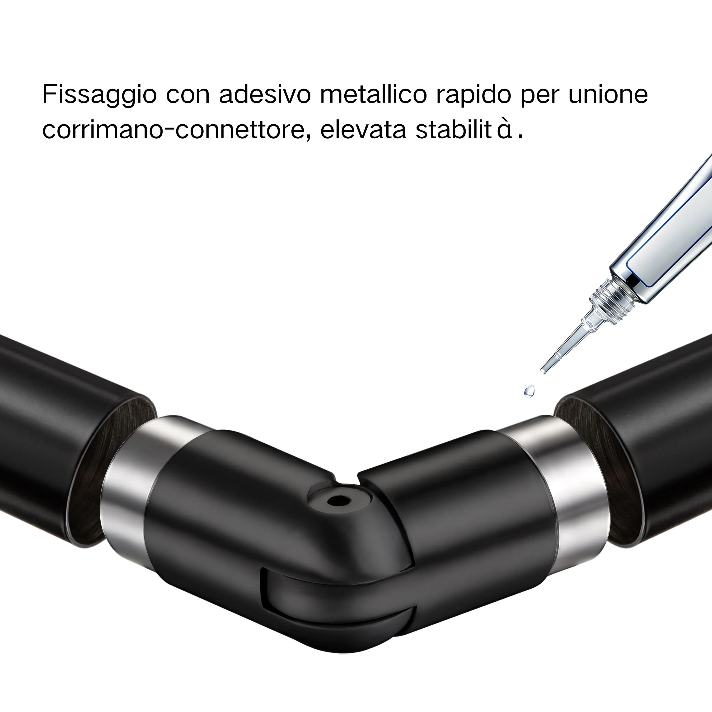 Connettore regolabile /Connettore dritto in acciaio inox 304 per corrimano Ø42.2/42.4mm parete - Image 18