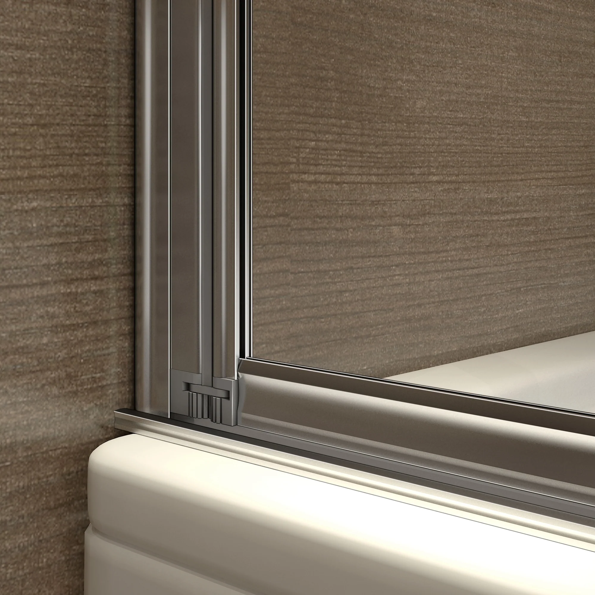 Aica Sopravasca Parete Per Vasca Da Bagno 5 Antine Pieghevoli a Libro Vetro 4 mm Temperato Trasparente Telai Cromati Lucidi 120x140 cm - Image 7