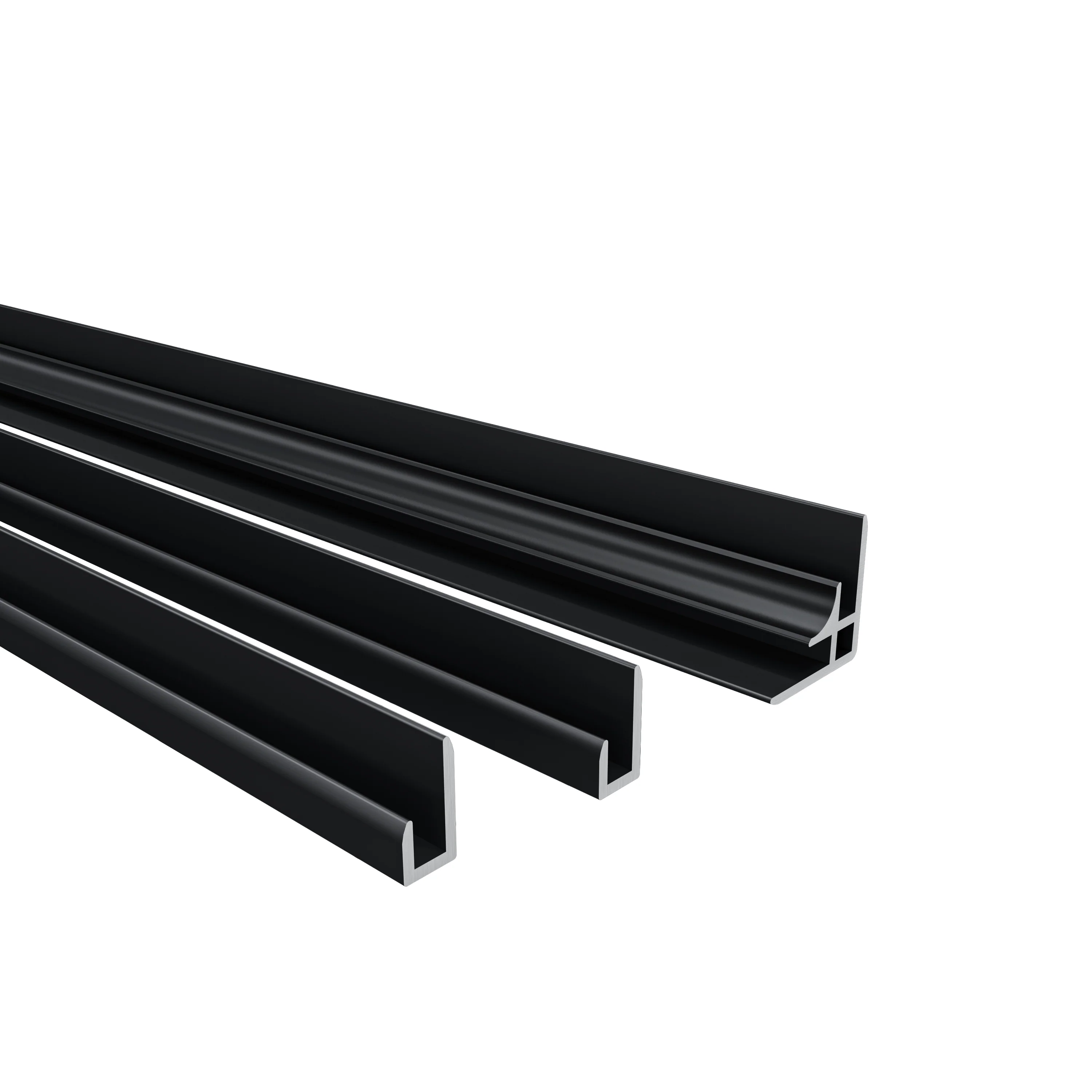 H.210 cm Pannello Doccia ad Angolo Realizzato in Alluminio da 3 mm con Profili Finitura Nero Opaco per Rivestimento Parete Bagno - Image 8