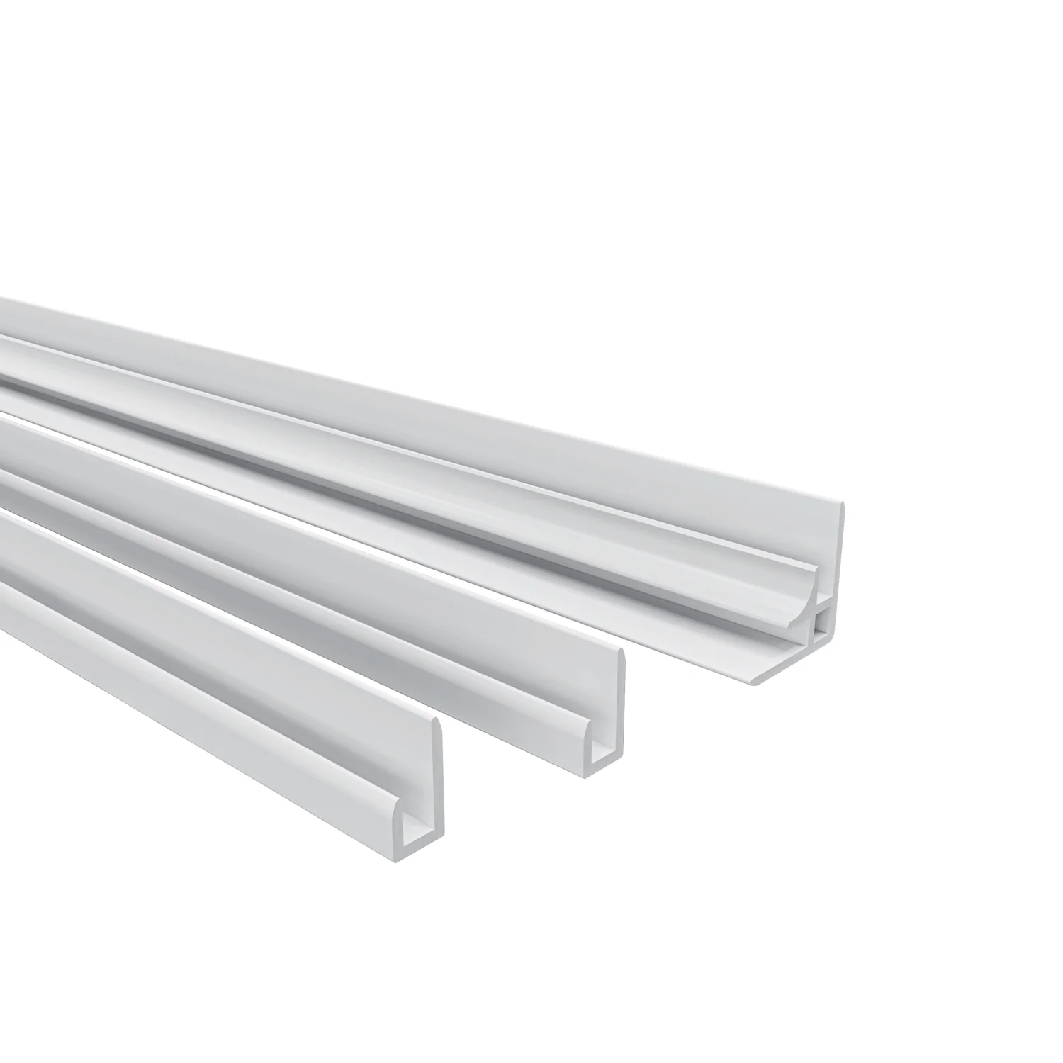 H.210cm Pannello Doccia ad Angolo Realizzato in Alluminio da 3mm con Profili Finitura Bianco Opaco per Rivestimento Parete Bagno - Image 7