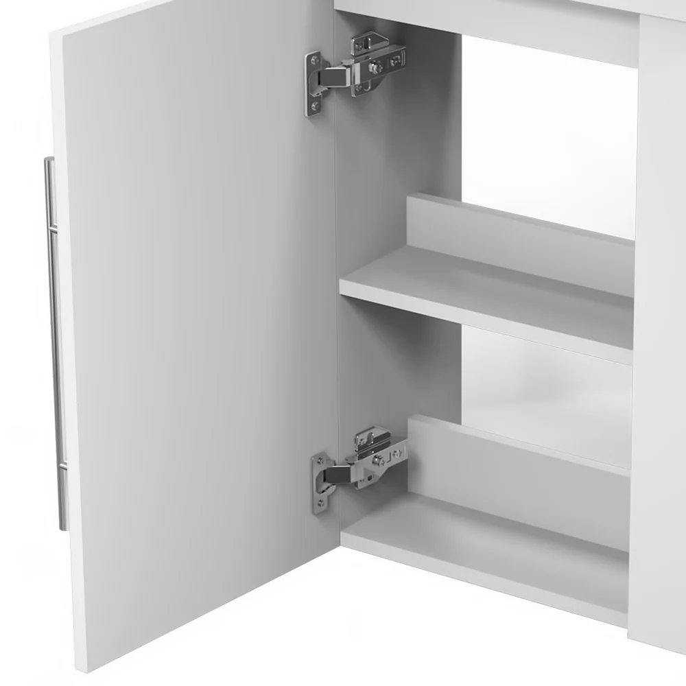 Aica Mobile Bagno Monoblocco Sospeso 44×23×60 cm per Piccoli Spazi con Maniglia e Lavabo in Alluminio - Image 19