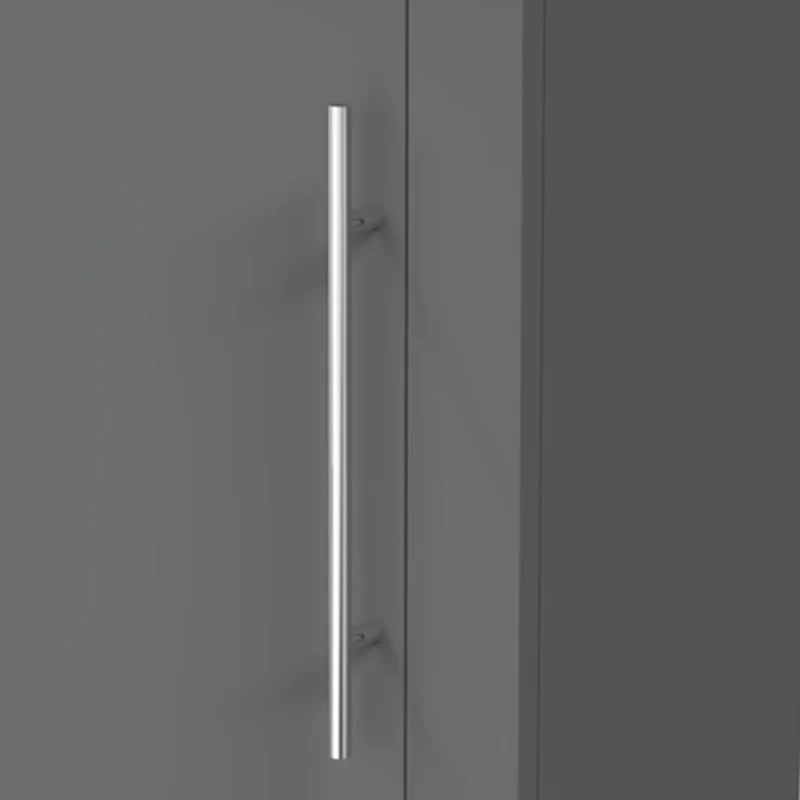 Aica Mobile Bagno Monoblocco Sospeso 44×23×60 cm per Piccoli Spazi con Maniglia e Lavabo in Alluminio - Image 6