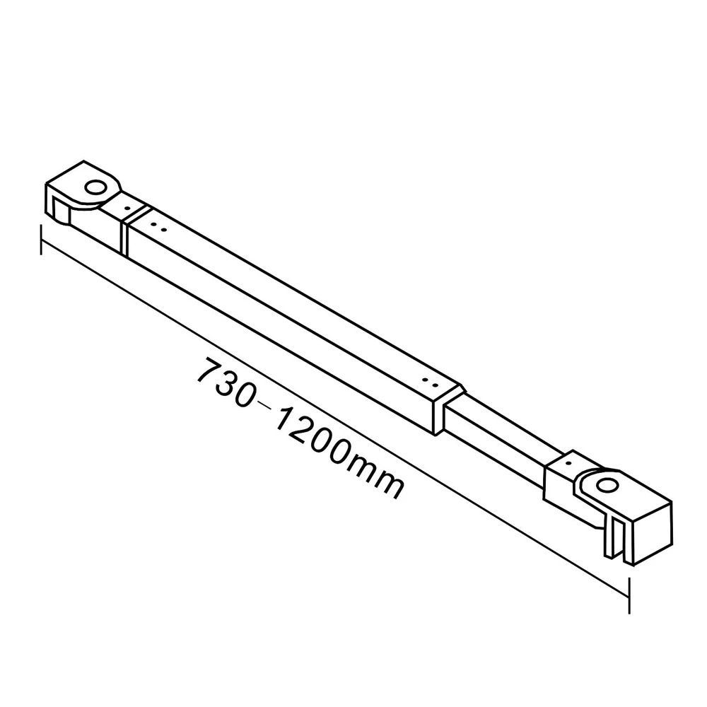 Parete Fissa Doccia Walk In Nero Opaco 190cm Vetro Temperato Trasparente Anticalcare 6mm con Barra Stabilizzatrice - Image 15