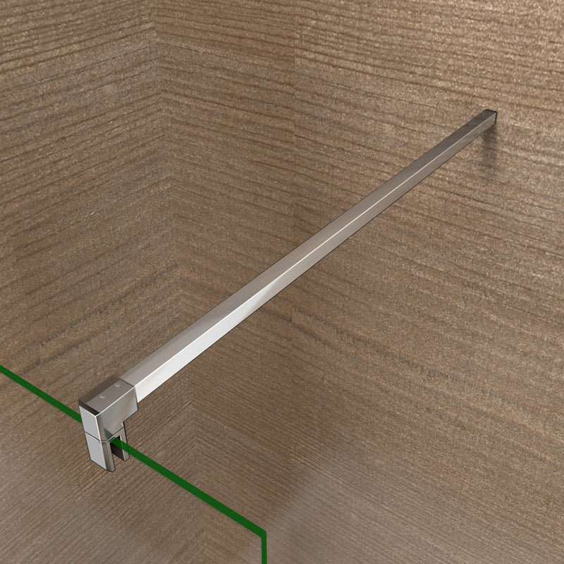 Parete doccia walk-in alta 200 cm con pannello rimovibile da 40 cm, barra stabilizzatrice in vetro temperato trasparente anticalcare da 8 mm o senza barra stabilizzatrice - Image 8