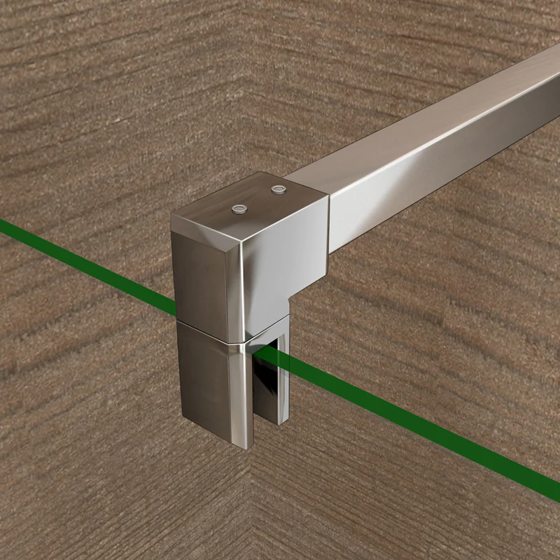 Parete doccia walk-in alta 200 cm con pannello rimovibile da 40 cm, barra stabilizzatrice in vetro temperato trasparente anticalcare da 8 mm o senza barra stabilizzatrice - Image 9