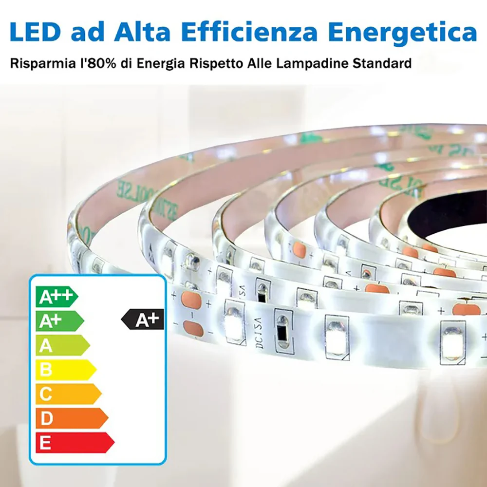 AICA Specchio da bagno rotondo con LED con antiappannamento, 3 temperature di colore e memoria per interruzione di corrente - Image 5