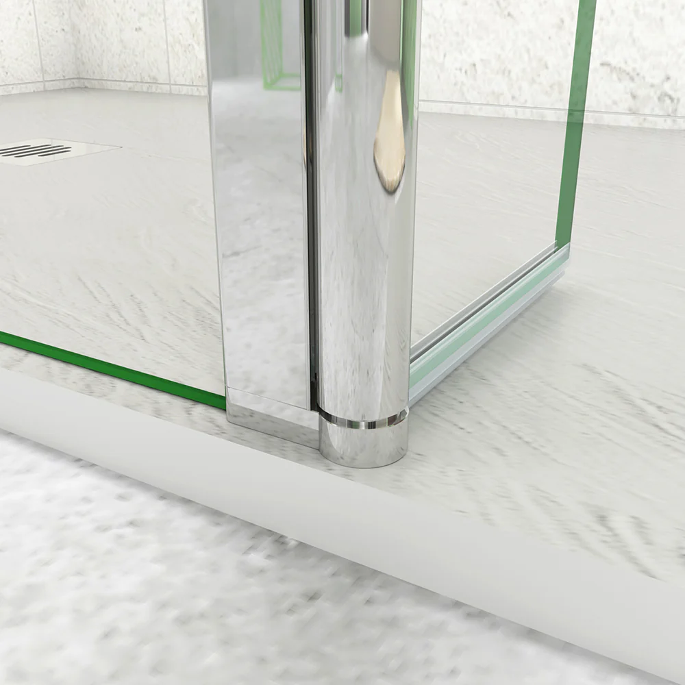 Walk In Parete Doccia 80-120cm  Paretina Mobile 30/40cm Vetro Temperato 8mm Anticalcare 2 Ripiani Mensole Barra Stabilizzatrice 90cm tagliabile - Image 6